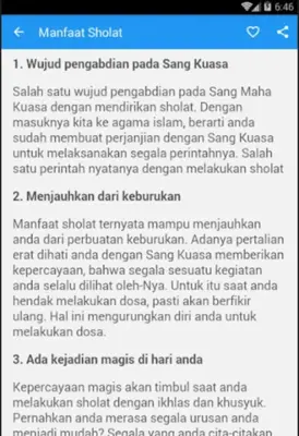 Manfaat Sholat android App screenshot 3